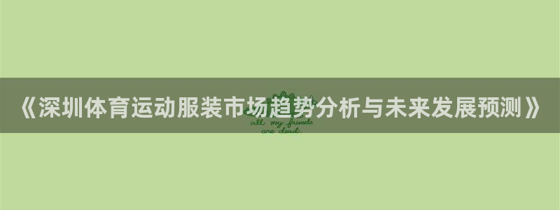 哈哈体育十年：《深圳体育运动服装市场趋势分析与未来发展预测》